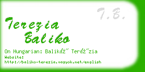 terezia baliko business card